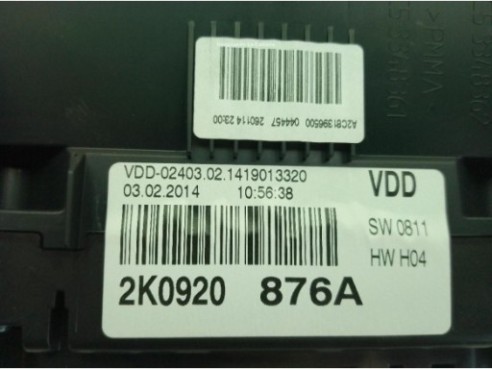 2K0920876A CUADRO INSTRUMENTOS VW CADDY III Variant (2KB, 2KJ, 2CB, 2CJ)|Desguaces La Cabaña