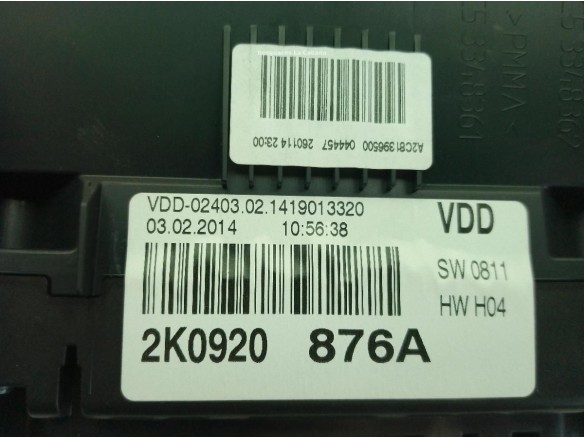 2K0920876A CUADRO INSTRUMENTOS VW CADDY III Variant (2KB, 2KJ, 2CB, 2CJ)|Desguaces La Cabaña