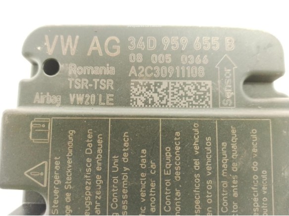 34D959655B CENTRALITA AIRBAG SEAT TOLEDO IV (KG3)|Desguaces La Cabaña