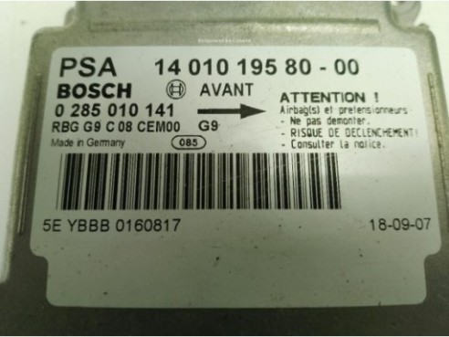 0285010141, CENTRALITA AIRBAG CITROEN JUMPY|Desguaces La Cabaña