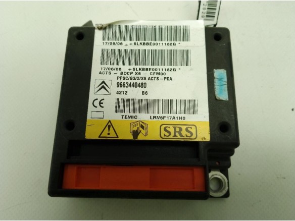 9663440480, CENTRALITA AIRBAG CITROEN C6 (TD_)|Desguaces La Cabaña