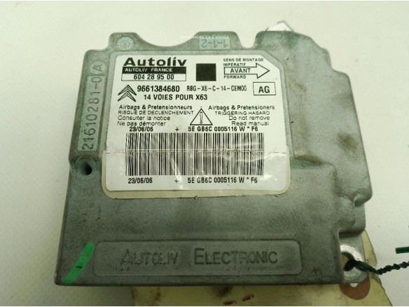 9661384680, CENTRALITA AIRBAG CITROEN C6 (TD_)|Desguaces La Cabaña