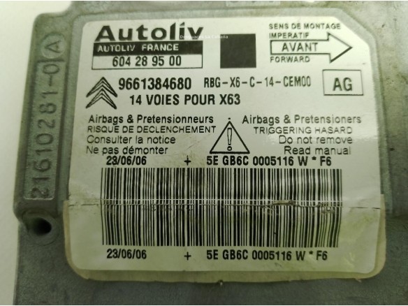 9661384680, CENTRALITA AIRBAG CITROEN C6 (TD_)|Desguaces La Cabaña