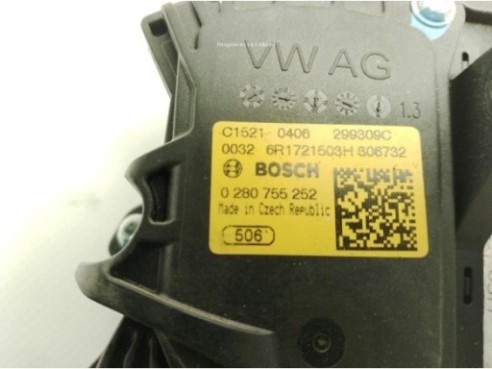 6R1721503H POTENCIOMETRO ACELERADOR SEAT TOLEDO IV (KG3)|Desguaces La Cabaña