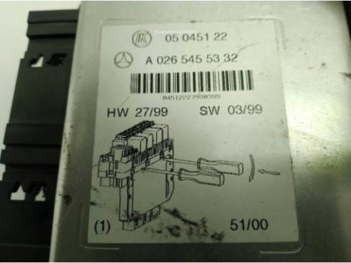 A0265455332 CAJA FUSIBLES EXTERIOR (BSM) MERCEDES BENZ CLASE S (W220)|Desguaces La Cabaña