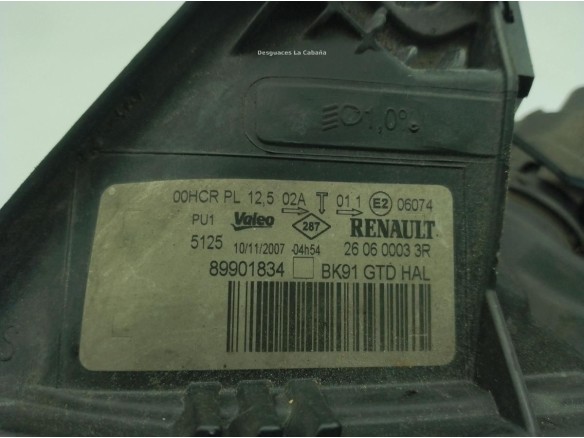 260600033R FARO IZQUIERDO RENAULT LAGUNA III (BT0/1)|Desguaces La Cabaña