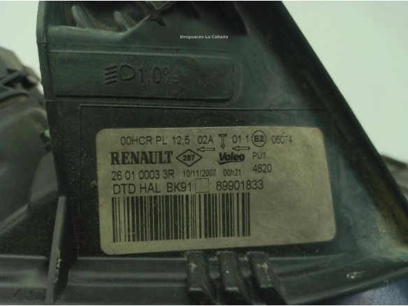 260100033R FARO DERECHO RENAULT LAGUNA III (BT0/1)|Desguaces La Cabaña