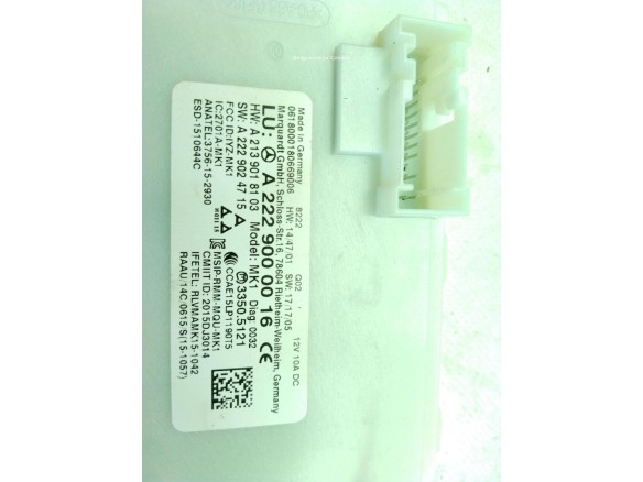 A2229000016 MODULO ELECTRONICO MERCEDES BENZ CLASE E Coupé (C238)|Desguaces La Cabaña