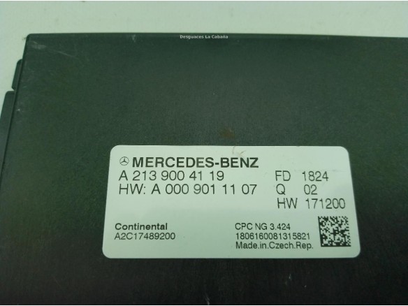 A2139004119 MODULO ELECTRONICO MERCEDES BENZ CLASE E Coupé (C238)|Desguaces La Cabaña