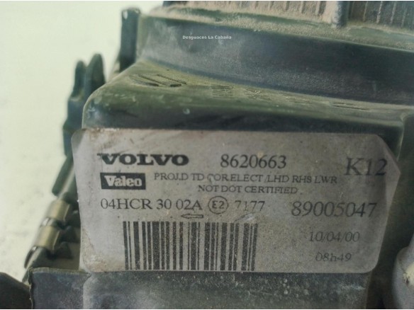 8620663 FARO DERECHO VOLVO S80 I (184)|Desguaces La Cabaña