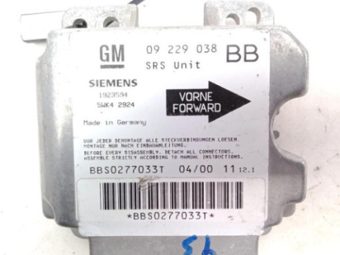 09229038BB, CENTRALITA AIRBAG OPEL CORSA B (S93) |Desguaces La Cabaña