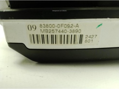 83000F092A CUADRO INSTRUMENTOS TOYOTA COROLLA Verso (ZER_, ZZE12_, R1_)|Desguaces La Cabaña