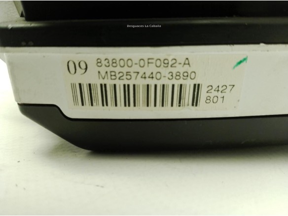 83000F092A CUADRO INSTRUMENTOS TOYOTA COROLLA Verso (ZER_, ZZE12_, R1_)|Desguaces La Cabaña