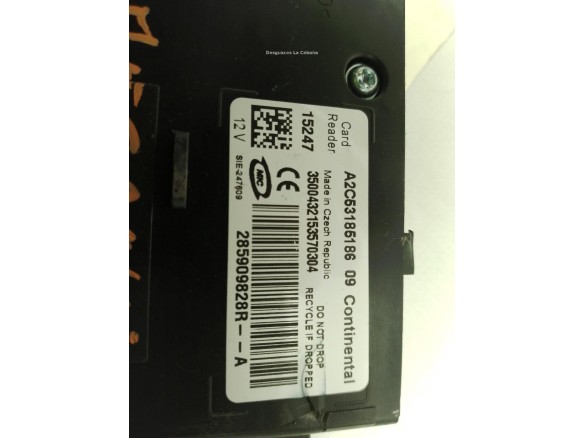 285909828R LECTOR LLAVE RENAULT MEGANE III Fastback (BZ0_)|Desguaces La Cabaña