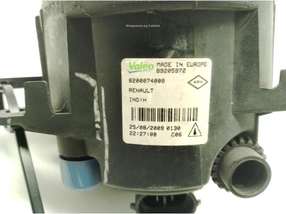 NIEBLA DEL DER RENAULT MEGANE III Fastback (BZ0_)|Desguaces La Cabaña