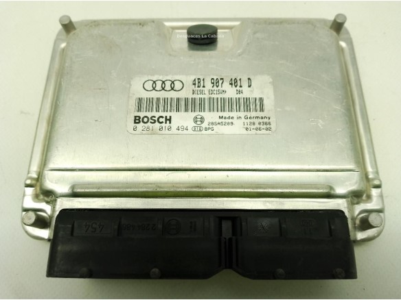 4B1907401D,0281010494, CENTRALITA MOTOR AUDI A6 (4B2, C5)|Desguaces La Cabaña