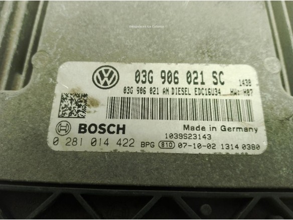 03G906021SC, CENTRALITA MOTOR SEAT LEON (1P1)|Desguaces La Cabaña