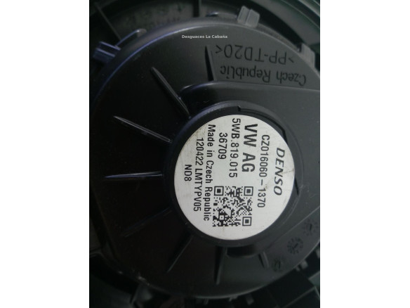 5WB819015 MOTOR CALEFACCION SKODA SUPERB III Ranchera familiar (3V5) |Desguaces La Cabaña