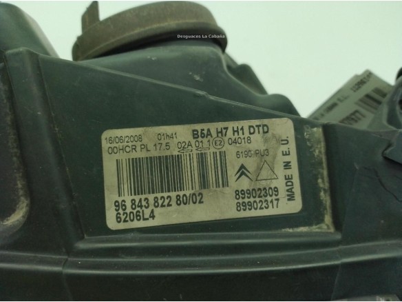 6206L4, 9684382280 FARO DERECHO CITROEN C4 I (LC_)|Desguaces La Cabaña