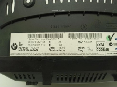 65826962425 NAVEGADOR BMW 6 (E63)|Desguaces La Cabaña