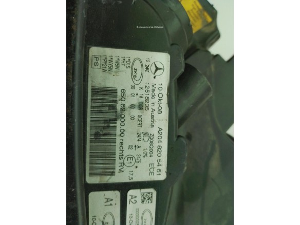 A2048205461 FARO DERECHO MERCEDES BENZ CLASE GLK (X204)|Desguaces La Cabaña