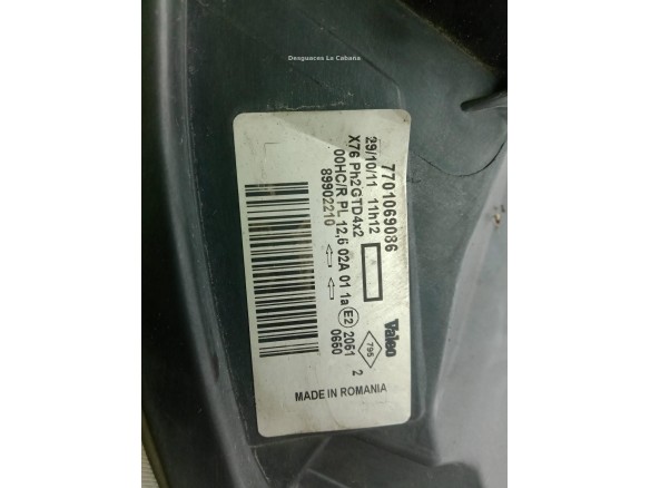 260602103R FARO IZQUIERDO RENAULT KANGOO (KC0/1_)|Desguaces La Cabaña