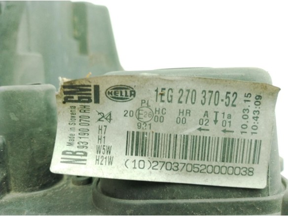 93178636, 1EG270370 FARO DERECHO OPEL ASTRA H (A04)|Desguaces La Cabaña