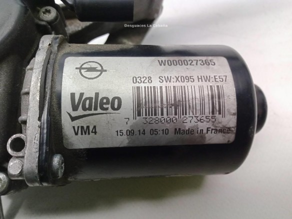 W000027365 MOTOR LIMPIAPARABRISAS DEL OPEL ZAFIRA TOURER C (P12) |Desguaces La Cabaña
