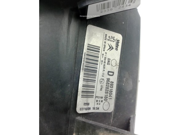 6206K6 FARO DERECHO CITROEN BERLINGO Furgón (B9)|Desguaces La Cabaña