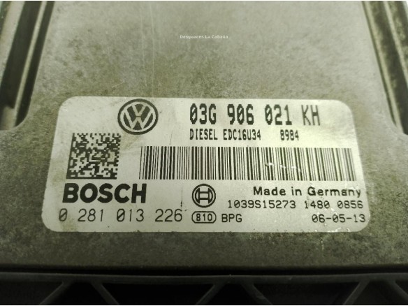 03G906021, CENTRALITA MOTOR VW GOLF V (1K1)|Desguaces La Cabaña