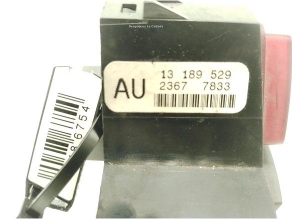 13189529AU, INTERRUPTOR WARNING OPEL CORSA D (S07)|Desguaces La Cabaña