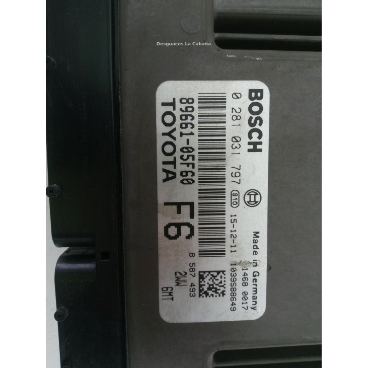 8966105F60 CENTRALITA MOTOR TOYOTA AVENSIS Ranchera familiar (_T27_) |Desguaces La Cabaña