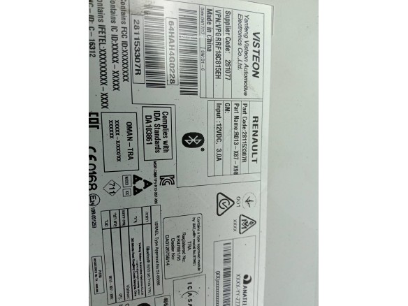 281153307R PANTALLA MULTIMEDIA RENAULT CLIO IV (BH_)|Desguaces La Cabaña