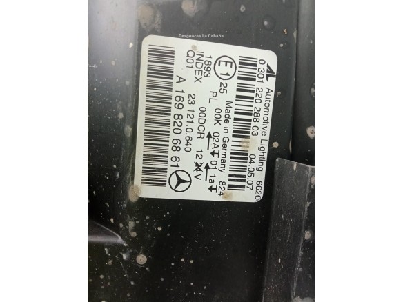 A1698206861 FARO DERECHO MERCEDES BENZ CLASE B (W245)|Desguaces La Cabaña