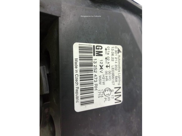 93190409 FARO DERECHO OPEL ZAFIRA B (A05)|Desguaces La Cabaña