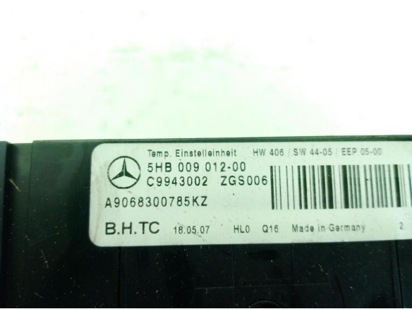 A9068300785KZ MANDO CLIMA MERCEDES BENZ SPRINTER 3,5-t Furgón (906)|Desguaces La Cabaña