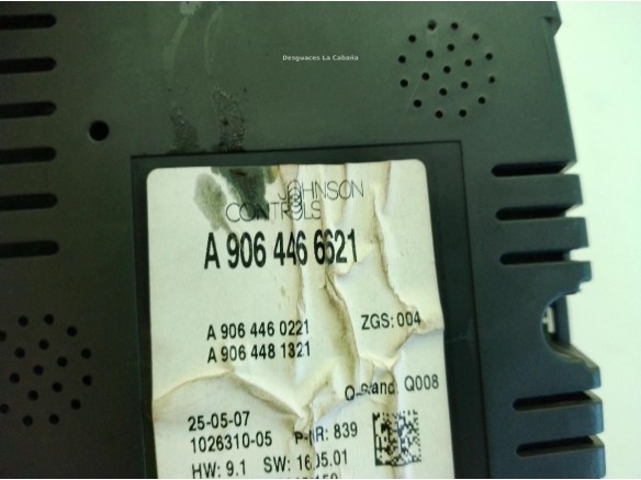 A9064466621 CUADRO INSTRUMENTOS MERCEDES BENZ SPRINTER 3,5-t Furgón (906)|Desguaces La Cabaña