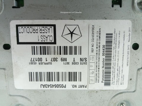 P05064543AJ MODULO ELECTRONICO 1 FIAT FREEMONT (345_) |Desguaces La Cabaña