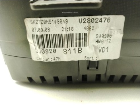5J0920811B, CUADRO INSTRUMENTOS SKODA FABIA II (542)|Desguaces La Cabaña