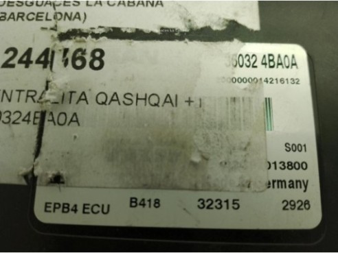 360324BA0A CENTRALITA MULTIFUNCION NISSAN QASHQAI II Todo terreno, cerrada (J11, J11_)|Desguaces La Cabaña