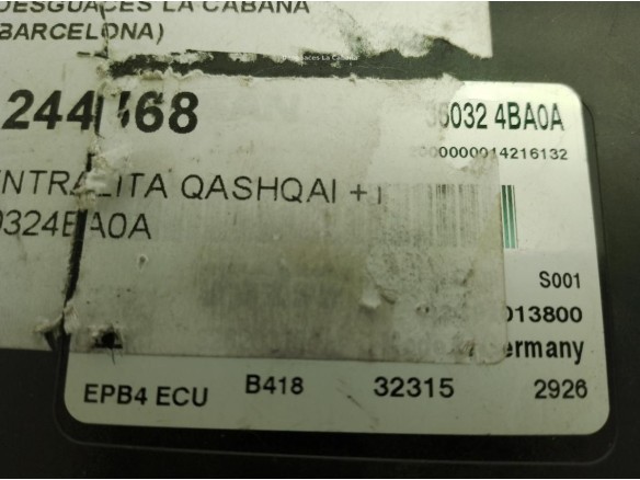 360324BA0A CENTRALITA MULTIFUNCION NISSAN QASHQAI II Todo terreno, cerrada (J11, J11_)|Desguaces La Cabaña