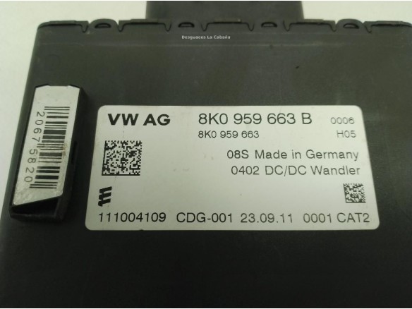 8K0959663, CENTRALITA MOTOR AUDI A4 (8K2, B8)|Desguaces La Cabaña