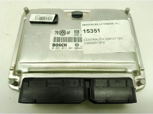038906019KE,0281011201, CENTRALITA MOTOR VW PASSAT (3B2)|Desguaces La Cabaña