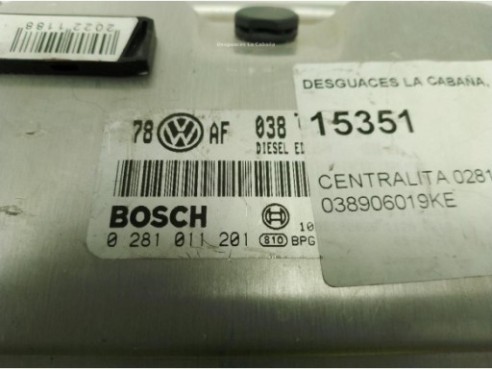 038906019KE,0281011201, CENTRALITA MOTOR VW PASSAT (3B2)|Desguaces La Cabaña