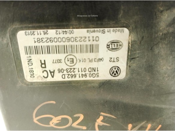 NIEBLA DEL DER VW GOLF VII (5G1, BQ1, BE1, BE2)|Desguaces La Cabaña