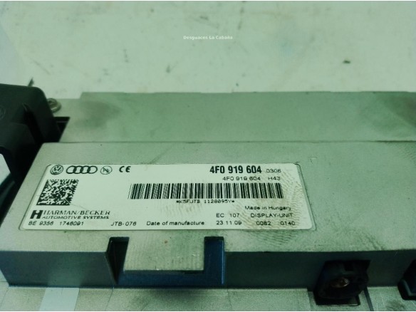 8T0919604B PANTALLA MULTIMEDIA AUDI A6 Allroad (4FH, C6)|Desguaces La Cabaña