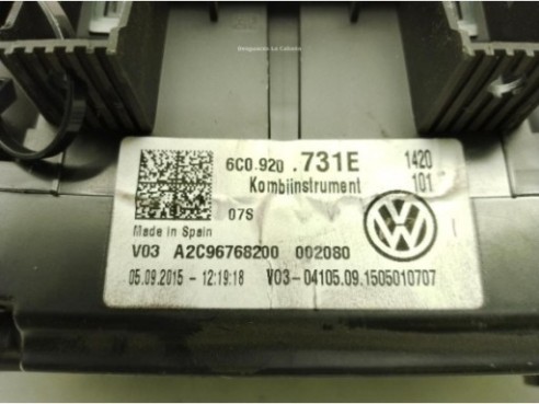 6C0920731E, CUADRO INSTRUMENTOS VW POLO (6R1, 6C1)|Desguaces La Cabaña