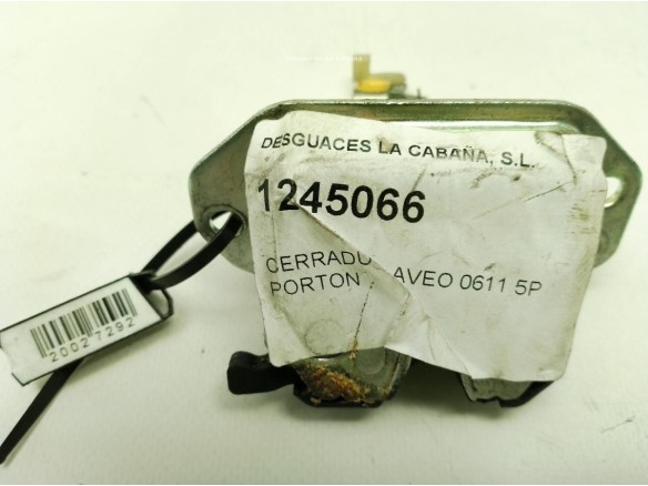 CERRADURA PORTON / TAPA MALETA CHEVROLET AVEO Fastback (T250, T255)|Desguaces La Cabaña