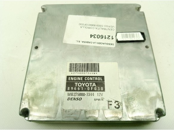 896610F030, CENTRALITA MOTOR TOYOTA COROLLA Verso (ZER_, ZZE12_, R1_)|Desguaces La Cabaña