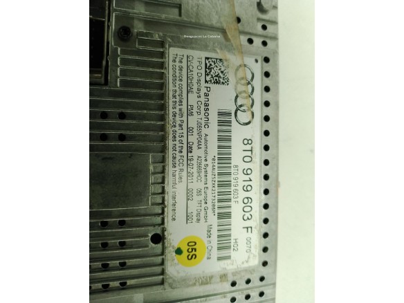 8T0919603F NAVEGADOR AUDI A4 (8K2, B8)|Desguaces La Cabaña